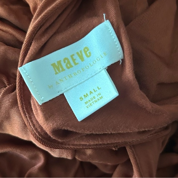 Anthropologie Maeve Enchantment Wide Leg Jumpsuit in Rust Sz S - Picture 7 of 7